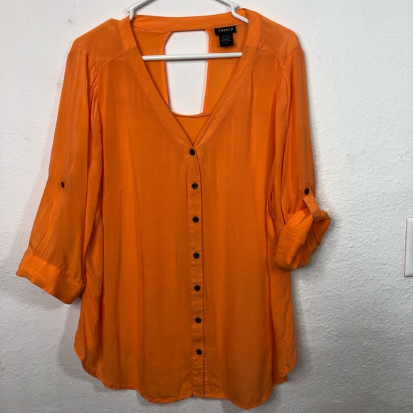 torrid Tops - Torrid orange blouse